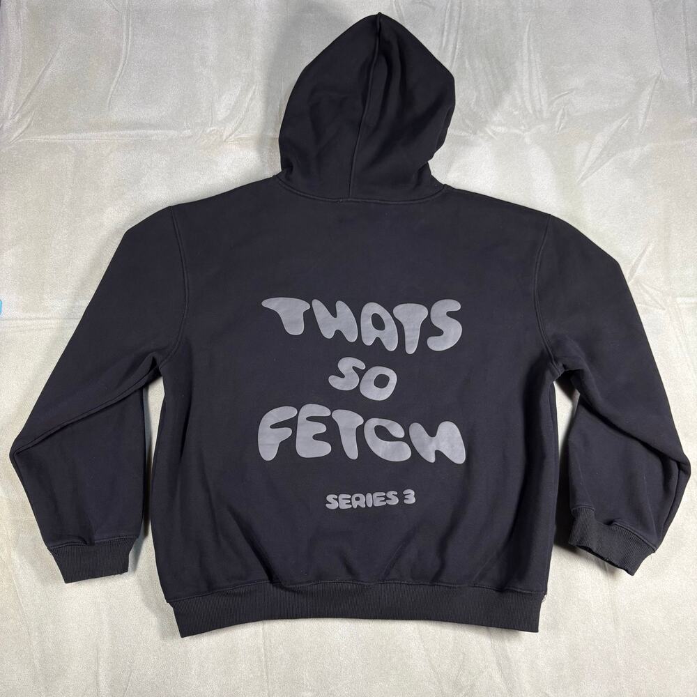 THATS SO FETCH Series 3 Black Oversized‎ Hooded Sweatshirt Sz L/XL Preowned